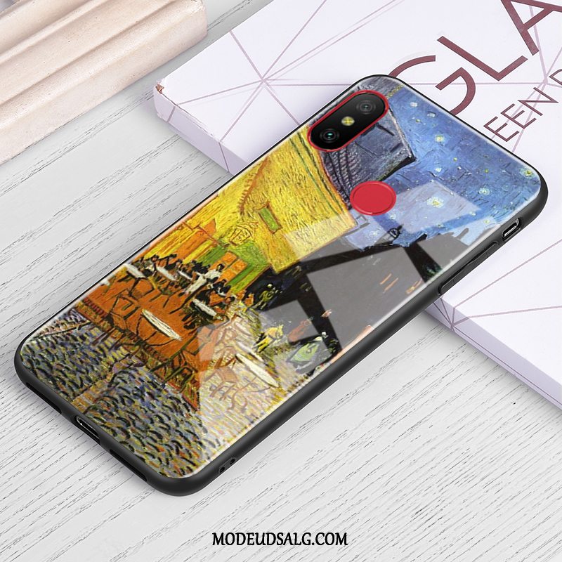 Xiaomi Mi A2 Lite Etui Glas Trend Rød Cover Kreativ