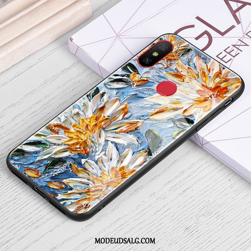 Xiaomi Mi A2 Lite Etui Glas Trend Rød Cover Kreativ