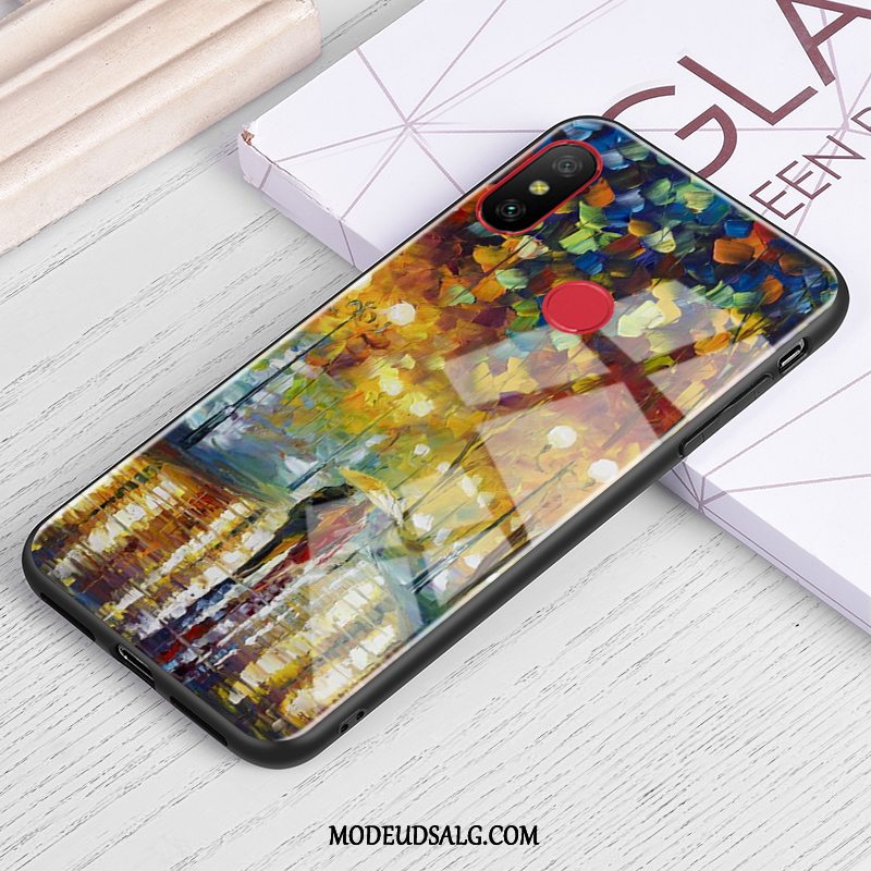 Xiaomi Mi A2 Lite Etui Glas Trend Rød Cover Kreativ