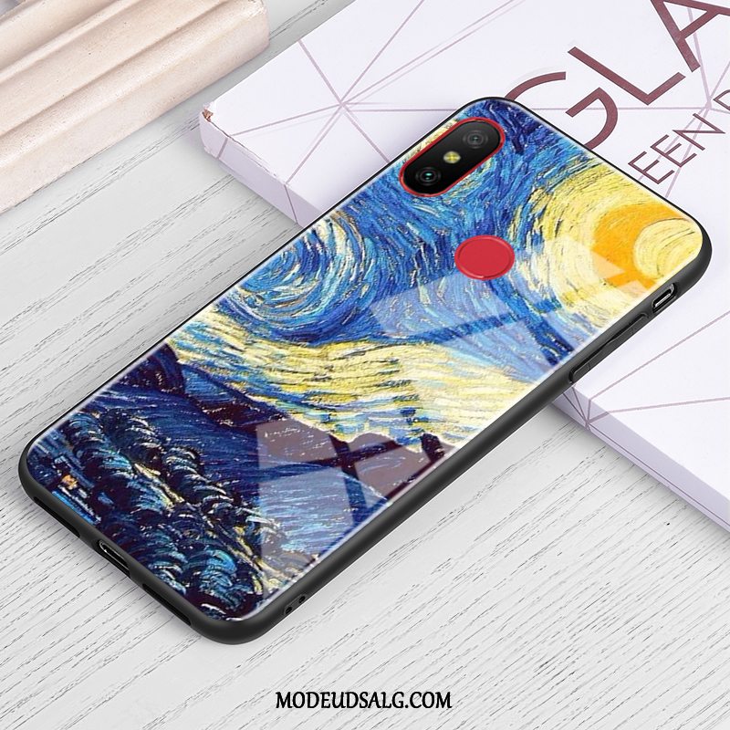 Xiaomi Mi A2 Lite Etui Glas Trend Rød Cover Kreativ