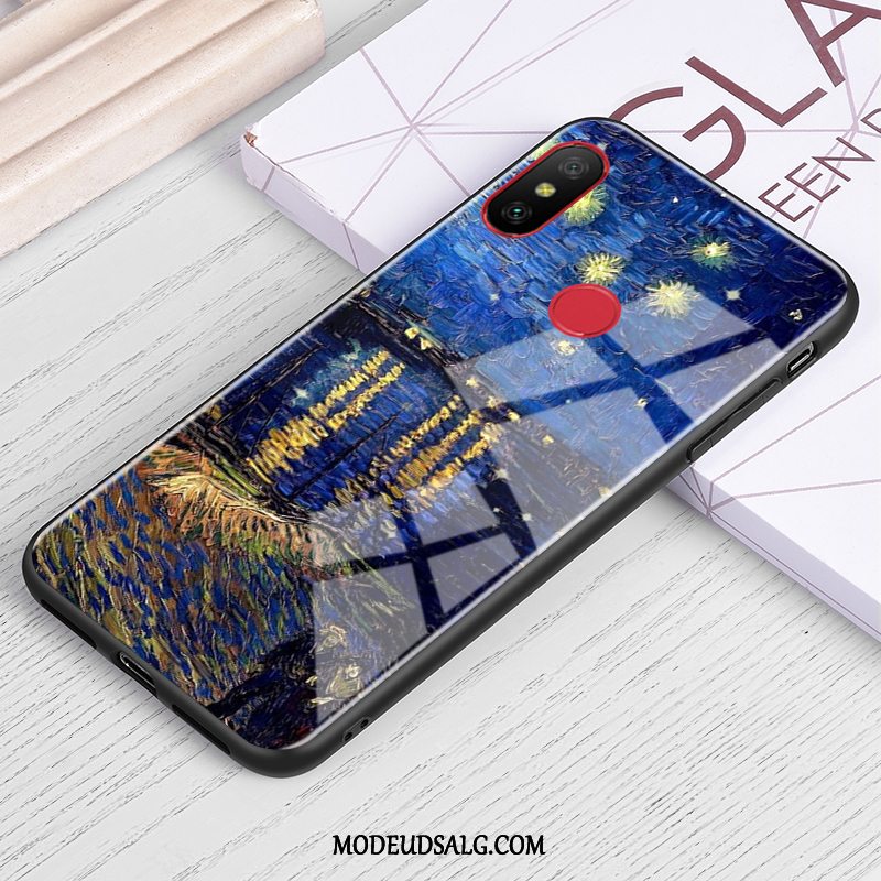 Xiaomi Mi A2 Lite Etui Glas Trend Rød Cover Kreativ