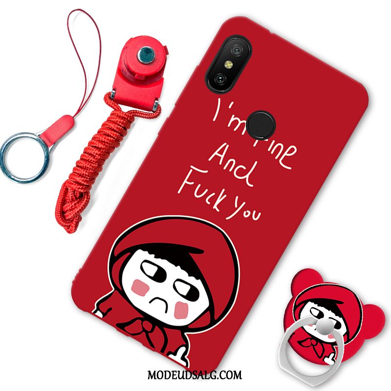 Xiaomi Mi A2 Lite Etui Smuk Net Red Rød Cartoon Lille Sektion