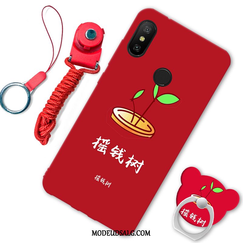 Xiaomi Mi A2 Lite Etui Smuk Net Red Rød Cartoon Lille Sektion