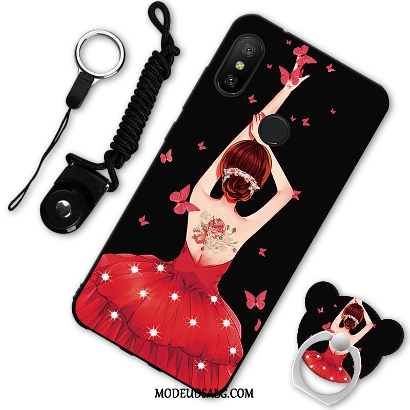 Xiaomi Mi A2 Lite Etui Smuk Net Red Rød Cartoon Lille Sektion