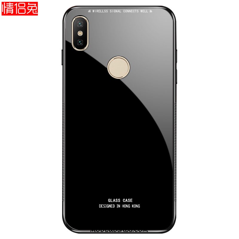 Xiaomi Mi A2 Lite Etui Trend Ungdom Glas Blød Solid Farve