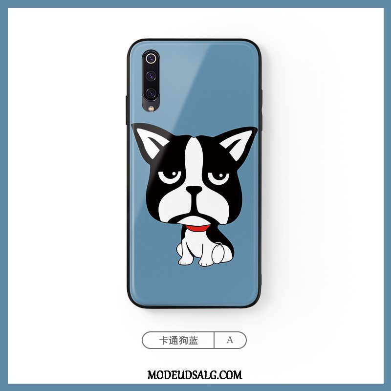 Xiaomi Mi A3 Etui / Cover Kreativ Hund Blå Cartoon Glas