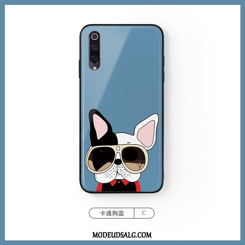 Xiaomi Mi A3 Etui / Cover Kreativ Hund Blå Cartoon Glas