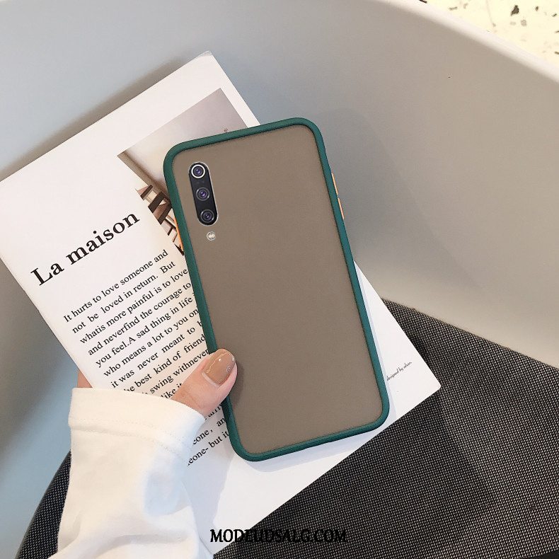 Xiaomi Mi A3 Etui / Cover Ungdom Nubuck Rød Gennemsigtig Beskyttelse