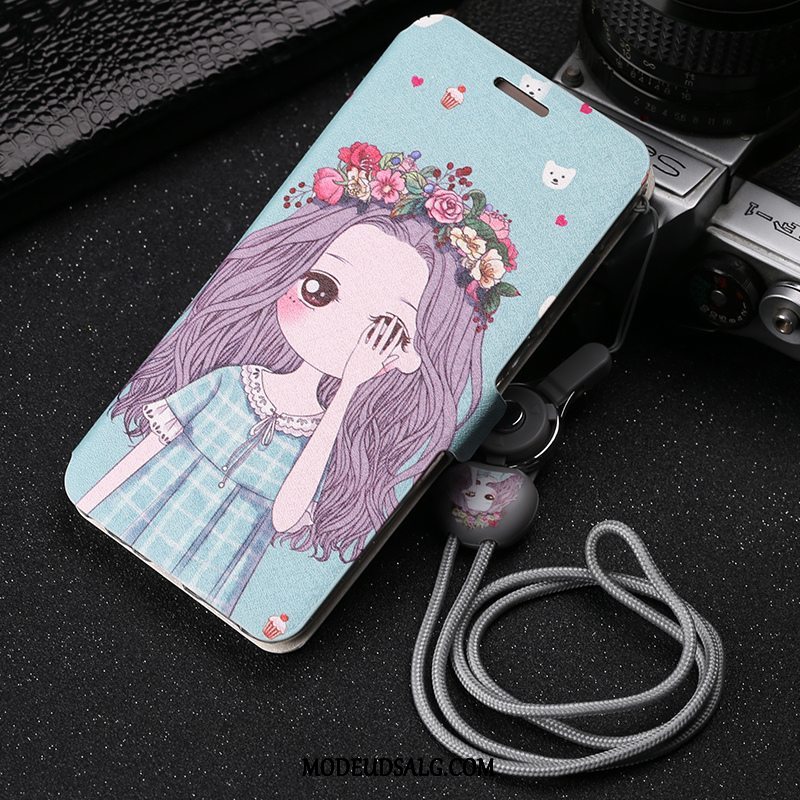 Xiaomi Mi A3 Etui Silikone Cartoon Anti-fald Clamshell Grøn