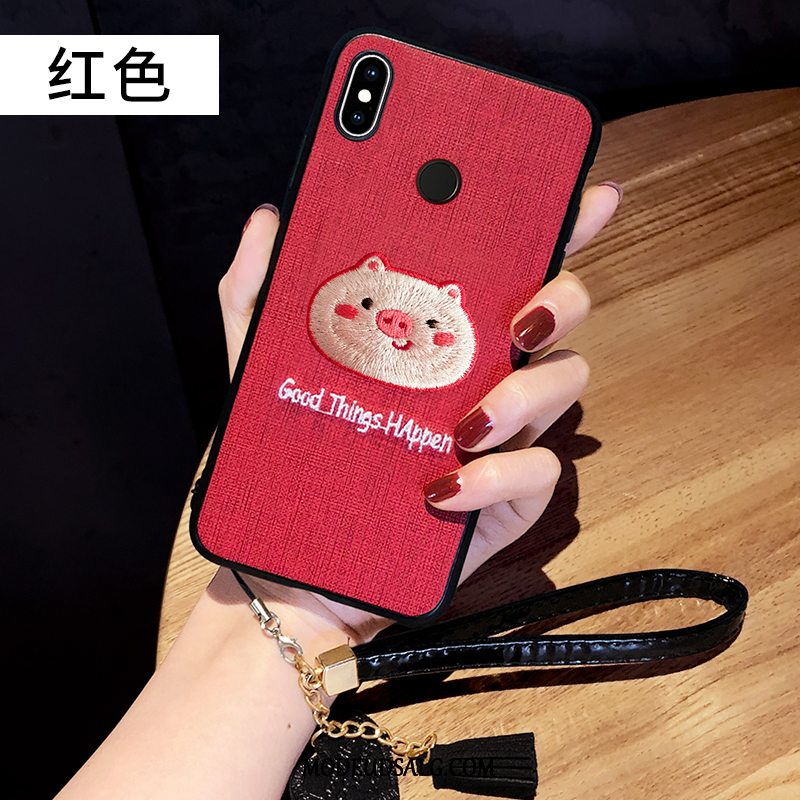 Xiaomi Mi Max 3 Etui Af Personlighed Blød Cartoon Trend Rød