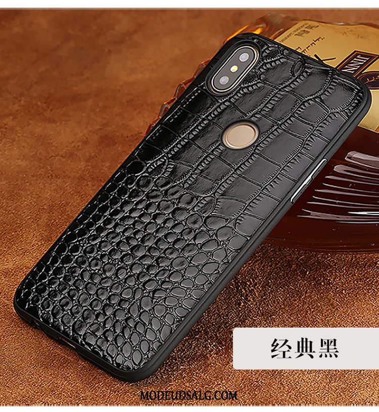 Xiaomi Mi Max 3 Etui Beskyttelse Cover Trend Lædertaske Ægte Læder