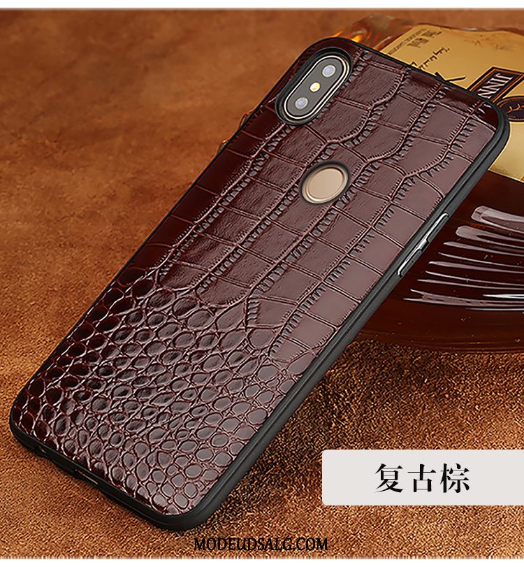 Xiaomi Mi Max 3 Etui Beskyttelse Cover Trend Lædertaske Ægte Læder