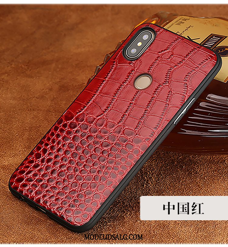 Xiaomi Mi Max 3 Etui Beskyttelse Cover Trend Lædertaske Ægte Læder