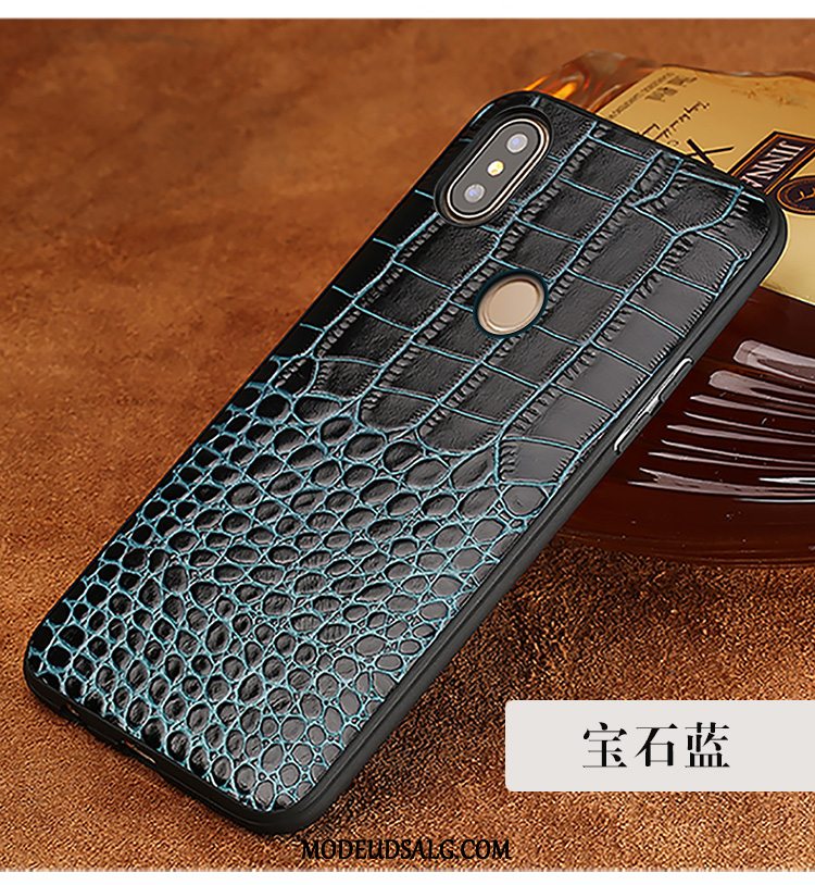 Xiaomi Mi Max 3 Etui Beskyttelse Cover Trend Lædertaske Ægte Læder