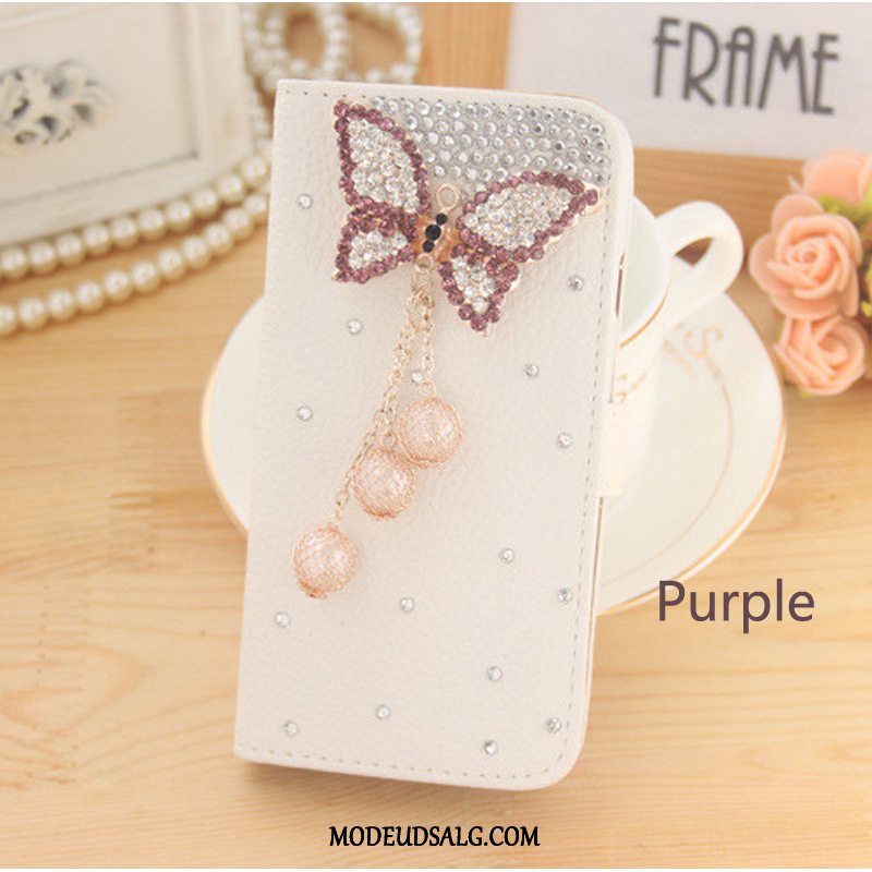 Xiaomi Mi Max 3 Etui / Cover Luksus Heldig Lædertaske Strass Hvid