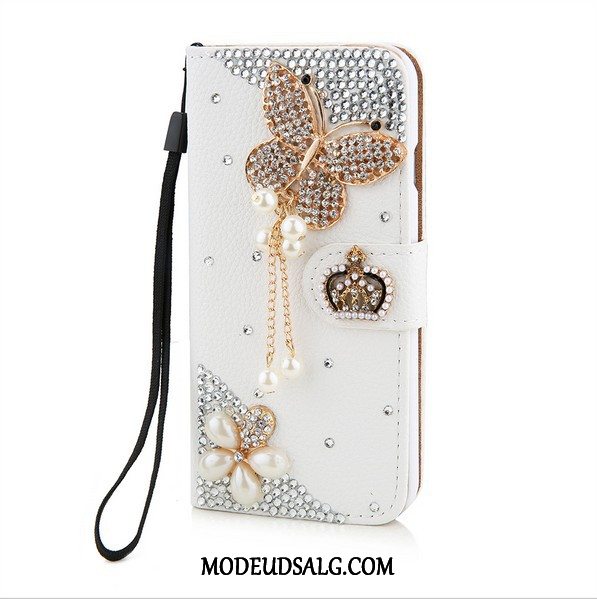 Xiaomi Mi Max 3 Etui / Cover Luksus Heldig Lædertaske Strass Hvid