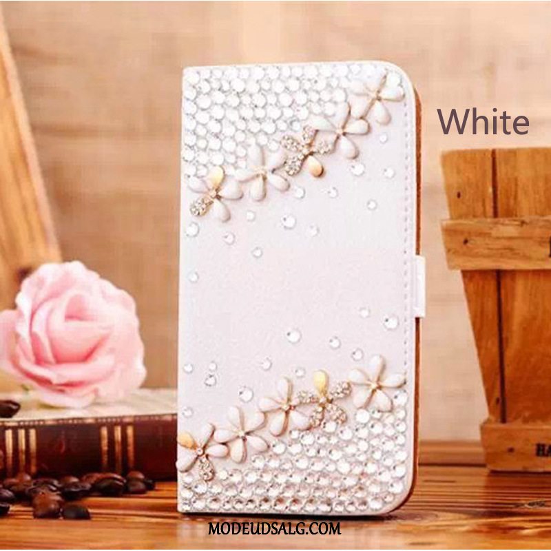 Xiaomi Mi Max 3 Etui / Cover Luksus Heldig Lædertaske Strass Hvid