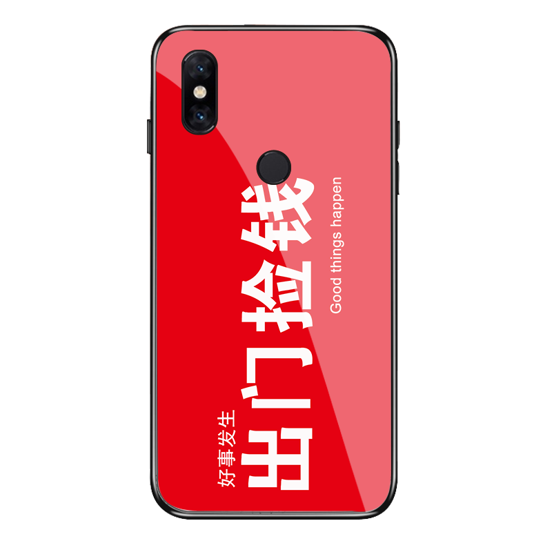 Xiaomi Mi Max 3 Etui / Cover Net Red Lille Sektion Rød Af Personlighed