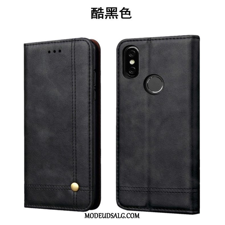 Xiaomi Mi Max 3 Etui Folio Rød Cover Lædertaske Beskyttelse