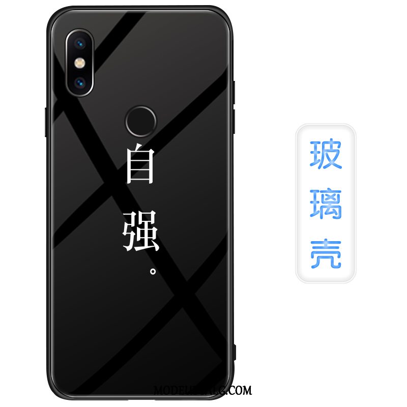 Xiaomi Mi Max 3 Etui Sort Alt Inklusive Lille Sektion Glas Af Personlighed