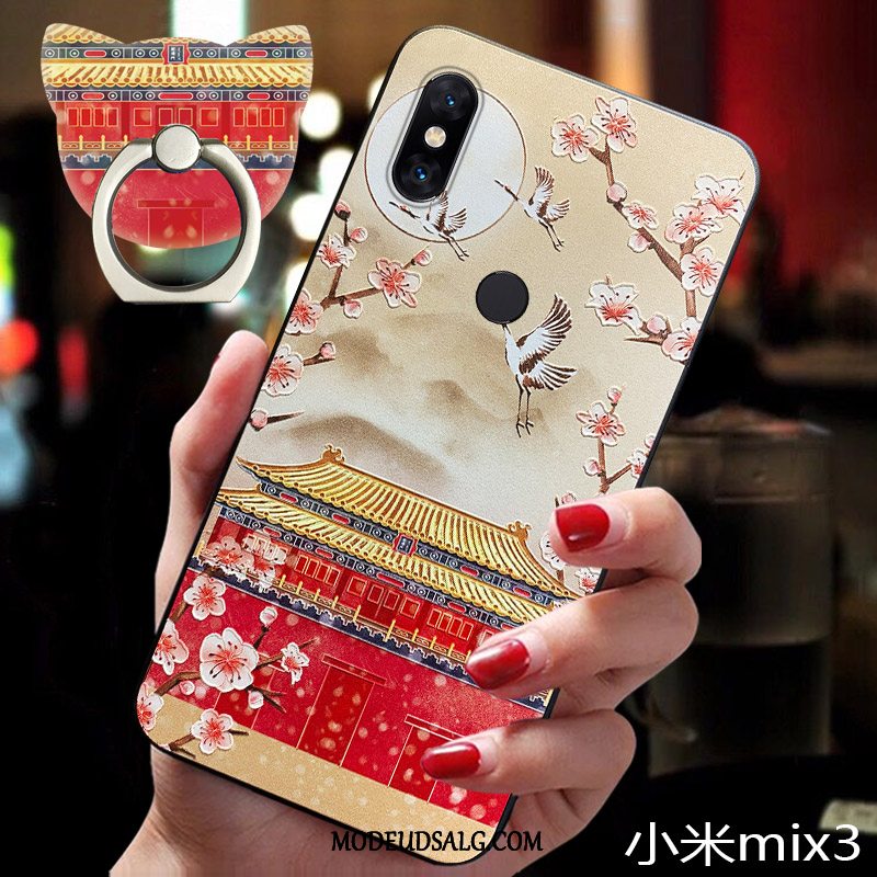 Xiaomi Mi Mix 3 Etui Net Red Original Anti-fald Rød Kinesisk Stil