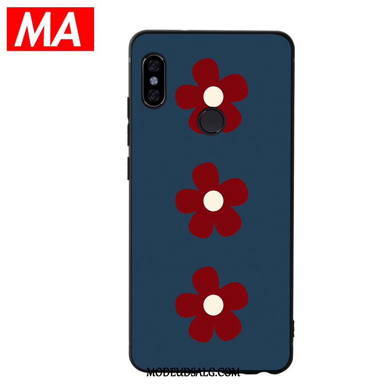 Xiaomi Mi Mix 3 Etui Rød Blomster Silikone Cover Simple