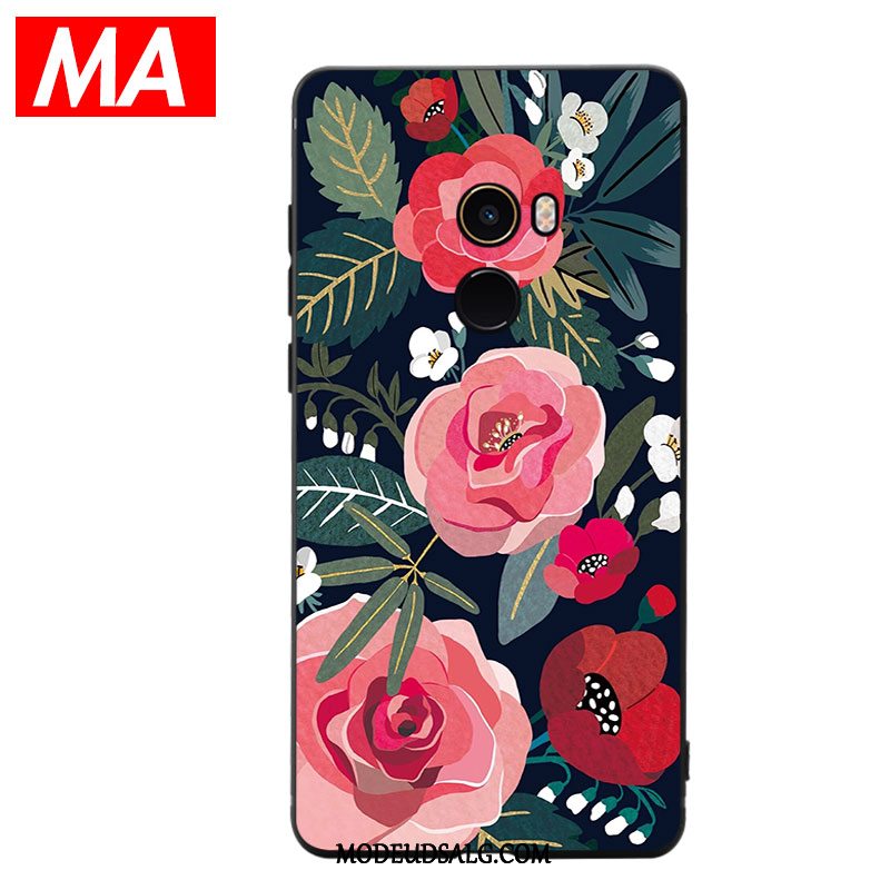 Xiaomi Mi Mix Etui Stor Blomster Cover Citron Silikone