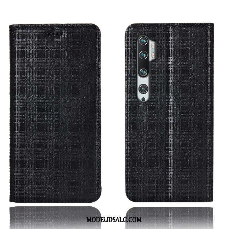 Xiaomi Mi Note 10 Etui / Cover Grå Ternede Folio Anti-fald