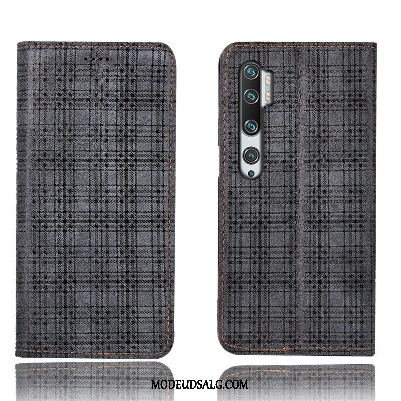 Xiaomi Mi Note 10 Etui / Cover Grå Ternede Folio Anti-fald