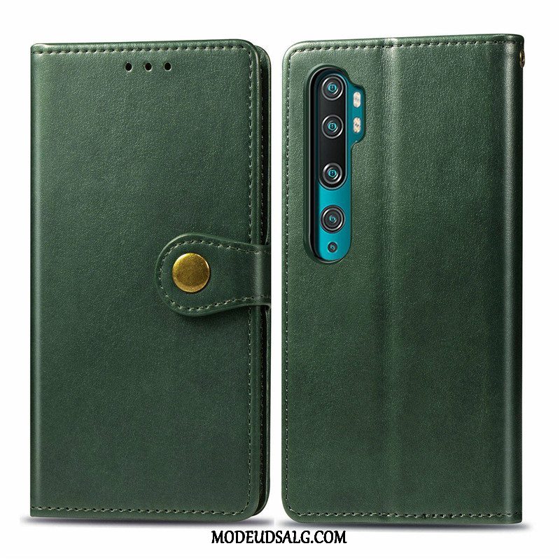 Xiaomi Mi Note 10 Etui Folio Solid Farve Lille Sektion Beskyttelse Ungdom