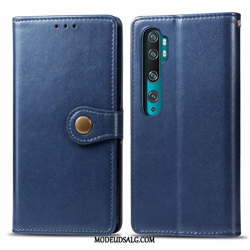 Xiaomi Mi Note 10 Etui Folio Solid Farve Lille Sektion Beskyttelse Ungdom