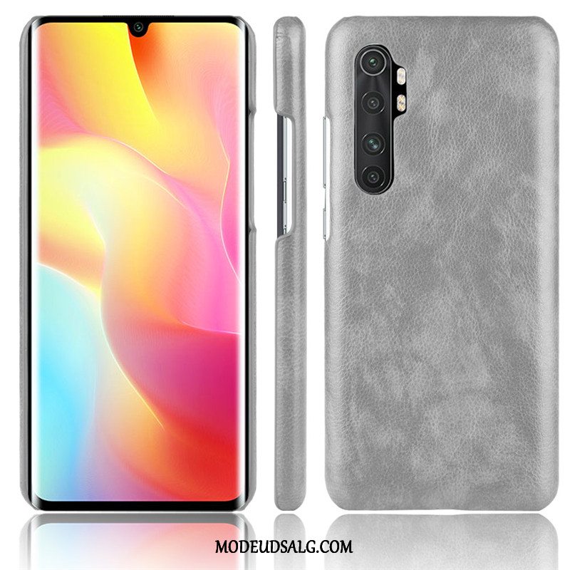 Xiaomi Mi Note 10 Lite Etui / Cover Litchi Læder Lille Sektion Beskyttelse Blå