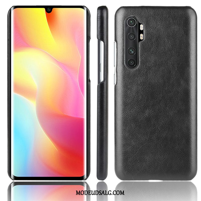 Xiaomi Mi Note 10 Lite Etui / Cover Litchi Læder Lille Sektion Beskyttelse Blå