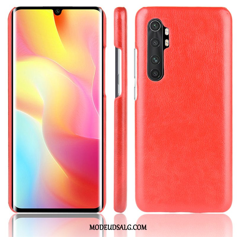 Xiaomi Mi Note 10 Lite Etui / Cover Litchi Læder Lille Sektion Beskyttelse Blå