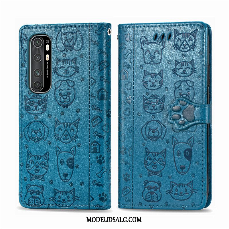 Xiaomi Mi Note 10 Lite Etui Lilla Relief Lille Sektion Beskyttelse Folio