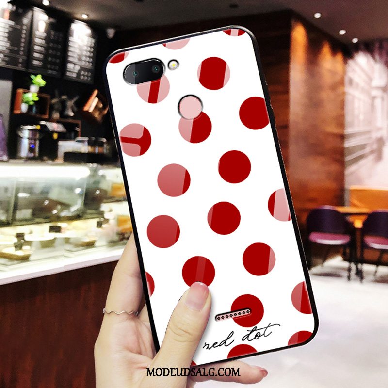 Xiaomi Redmi 6 Etui Anti-fald Hærdet Glas Net Red Cover Trendy