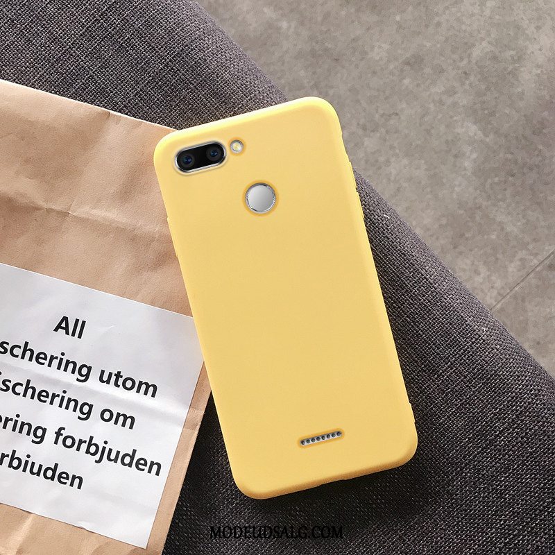 Xiaomi Redmi 6 Etui Beskyttelse Solid Farve Tynd Rød Lille Sektion