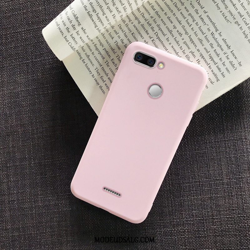 Xiaomi Redmi 6 Etui Beskyttelse Solid Farve Tynd Rød Lille Sektion