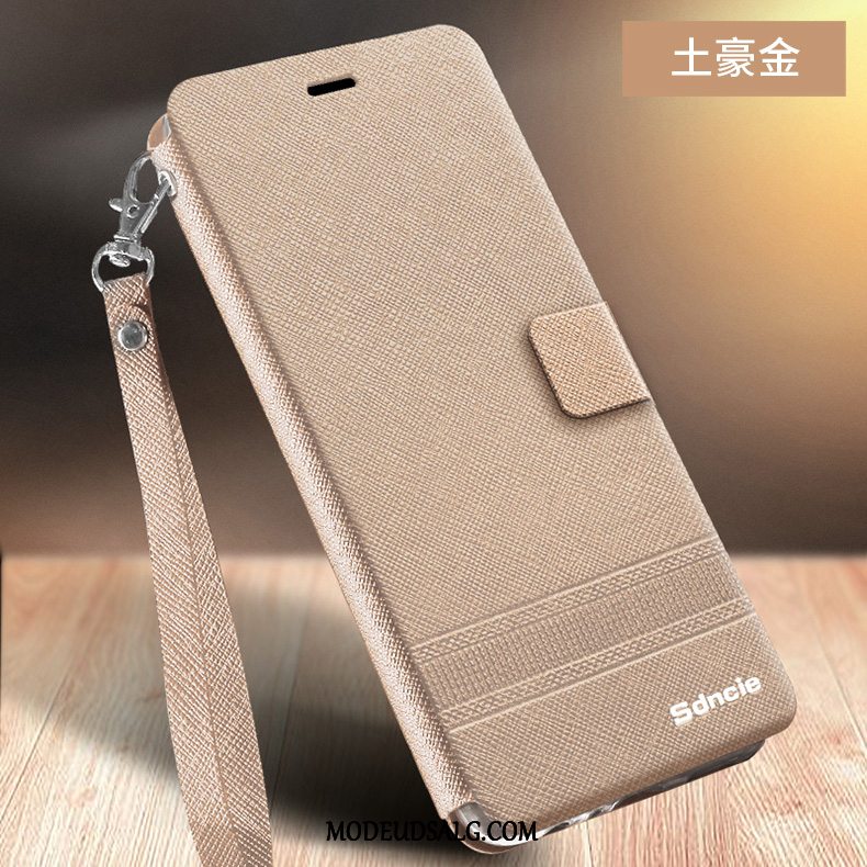 Xiaomi Redmi 6 Etui / Cover Folio Beskyttelse Lædertaske Guld Lille Sektion