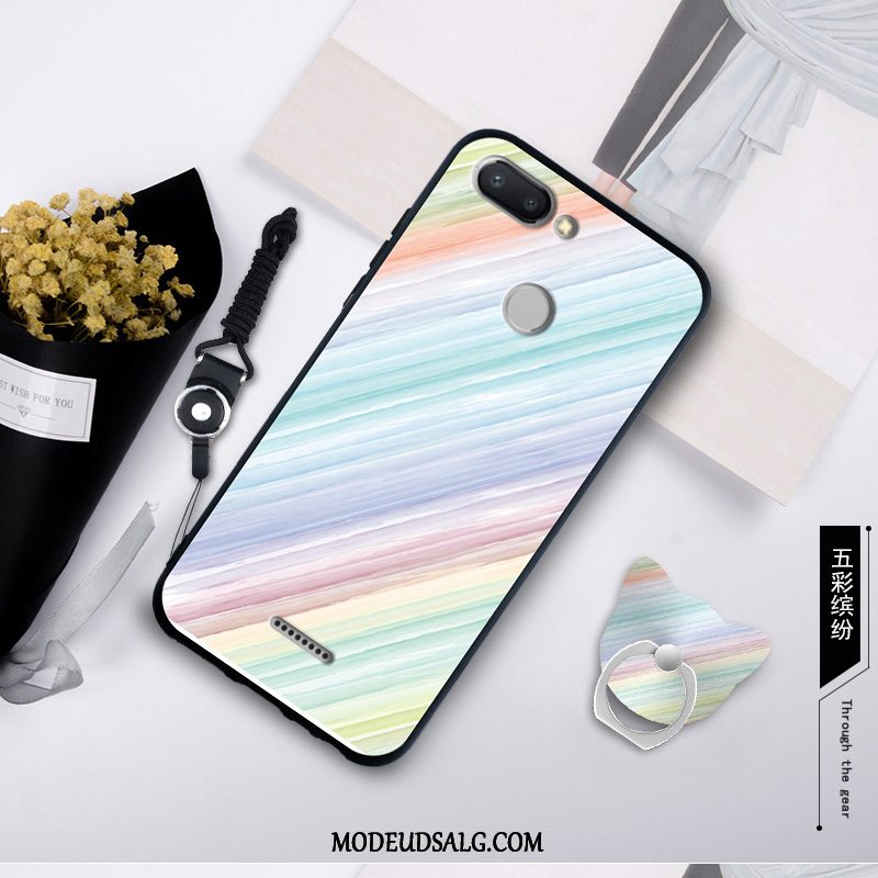 Xiaomi Redmi 6 Etui Hærdning Hængende Ornamenter Lille Sektion Rød Membrane