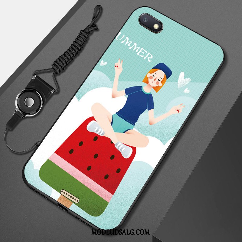 Xiaomi Redmi 6a Etui / Cover Blå Lille Sektion Hjerte Hængende Ornamenter Kunst