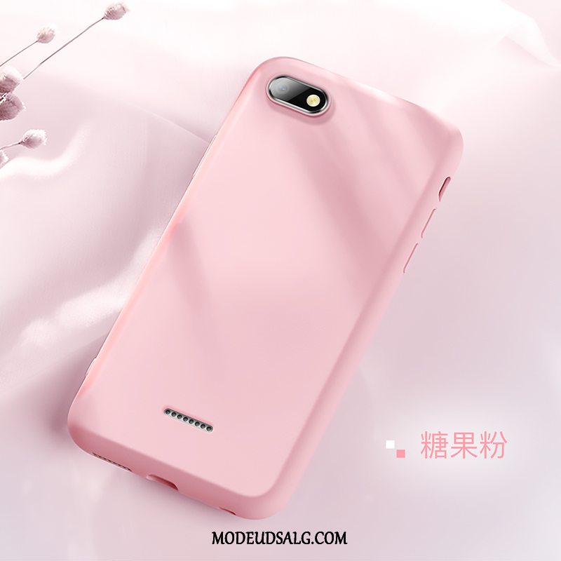 Xiaomi Redmi 6a Etui Rød Nubuck Lille Sektion Beskyttelse Sort