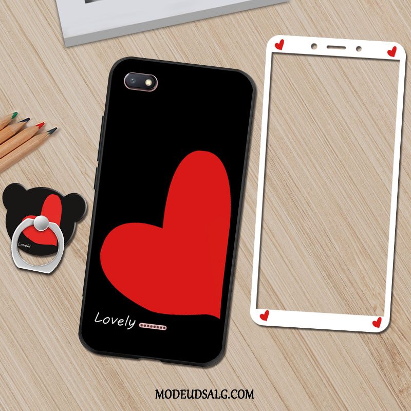 Xiaomi Redmi 6a Etui Sort Cover Cartoon Silikone Membrane