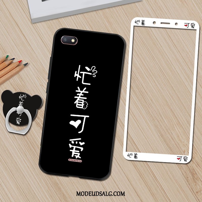 Xiaomi Redmi 6a Etui Sort Cover Cartoon Silikone Membrane