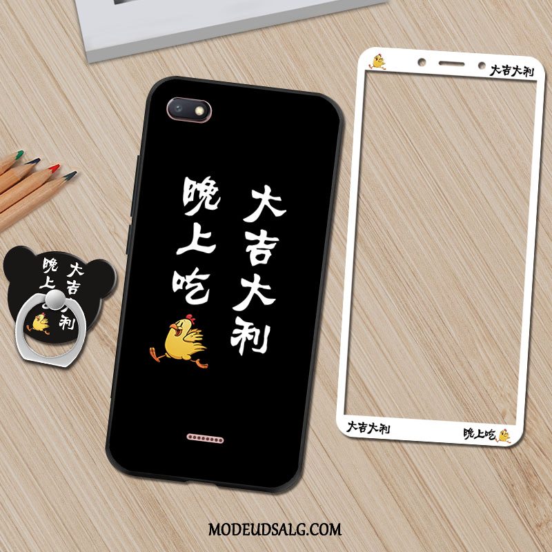 Xiaomi Redmi 6a Etui Sort Cover Cartoon Silikone Membrane