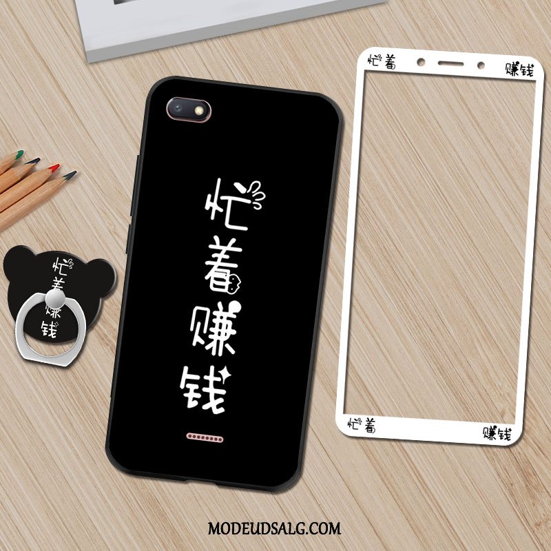 Xiaomi Redmi 6a Etui Sort Cover Cartoon Silikone Membrane