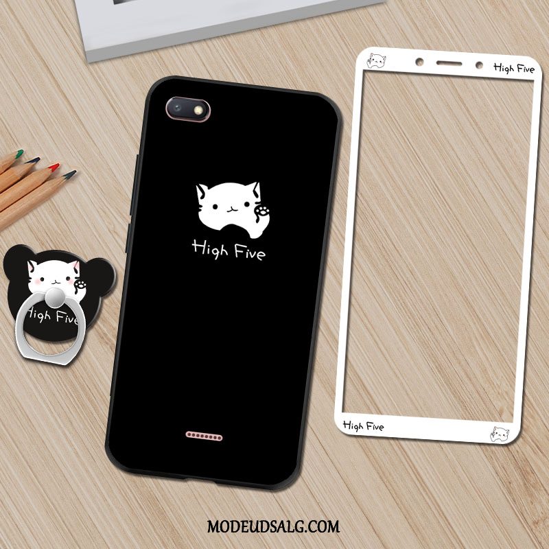 Xiaomi Redmi 6a Etui Sort Cover Cartoon Silikone Membrane