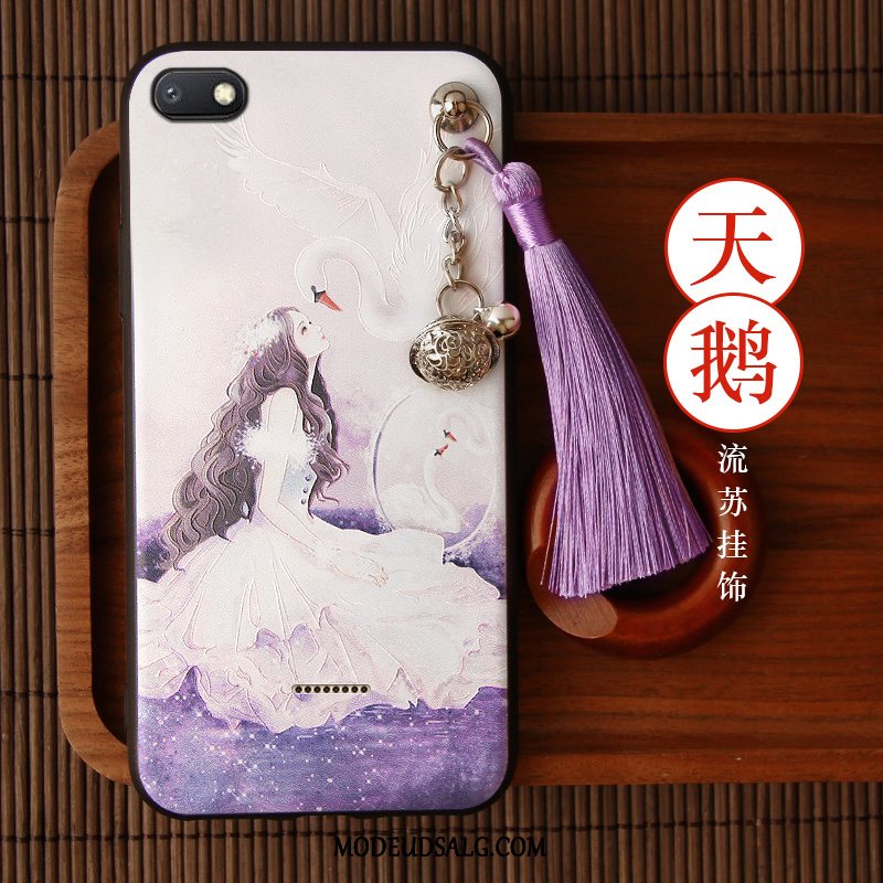 Xiaomi Redmi 6a Etui Tassel Cover Vintage Hvid Blød