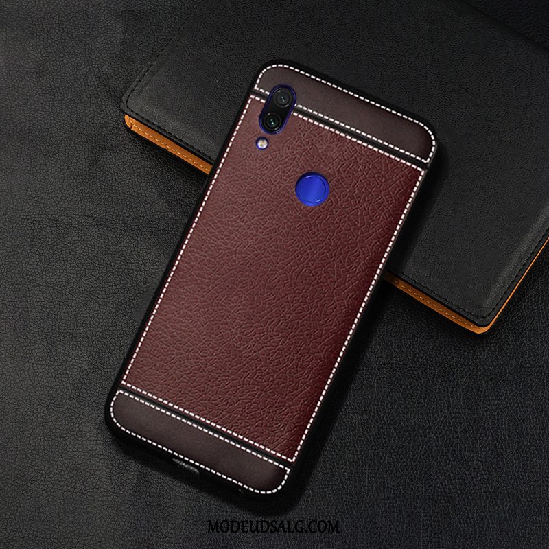 Xiaomi Redmi 7 Etui Beskyttelse Cover Nubuck Rød Silikone