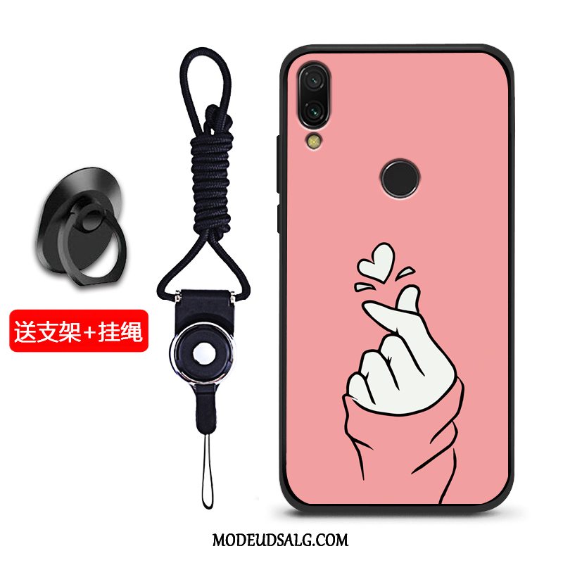 Xiaomi Redmi 7 Etui Beskyttelse Nubuck Lille Sektion Cover Net Red